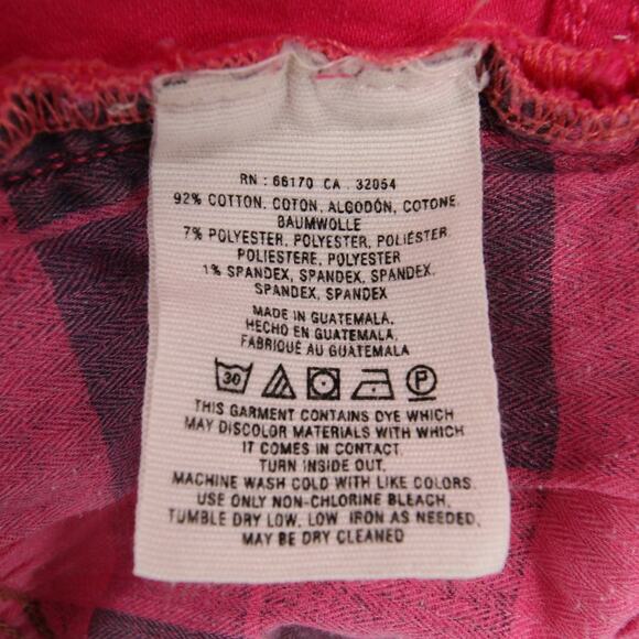 Pilcro and the Letterpress Anthropologie Shorts Pink Stretchy Jean Mid Rise 29 - Picture 10 of 11